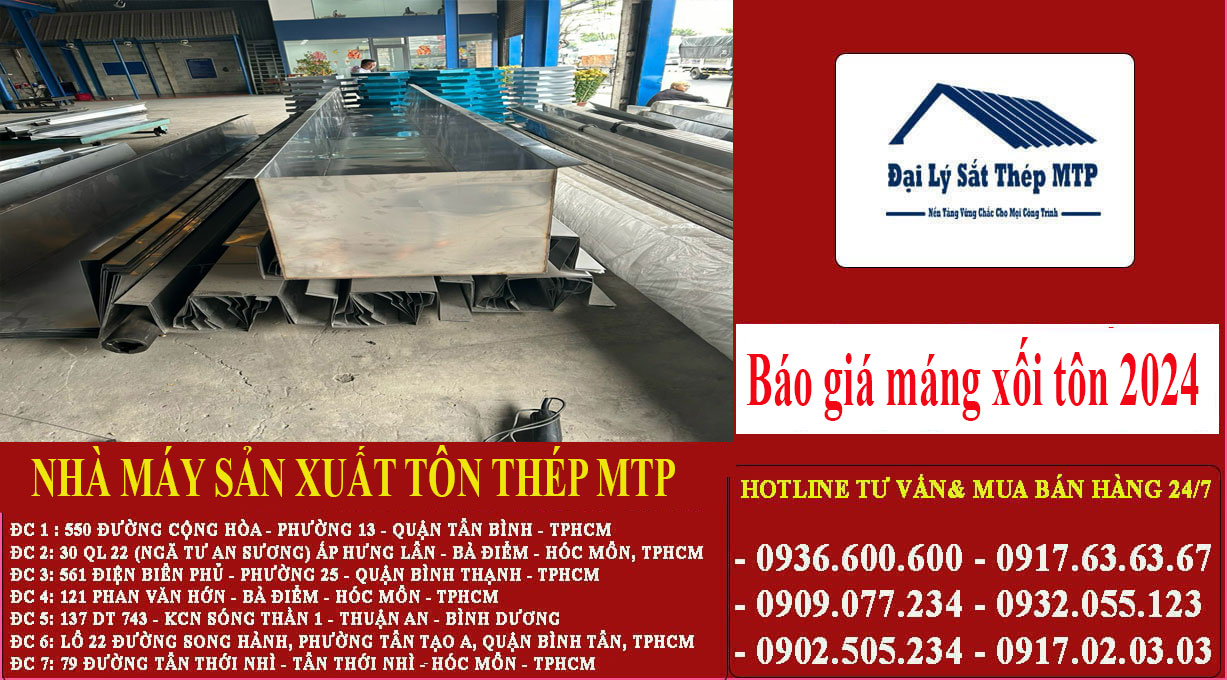 Báo giá máng xối tôn 2024
