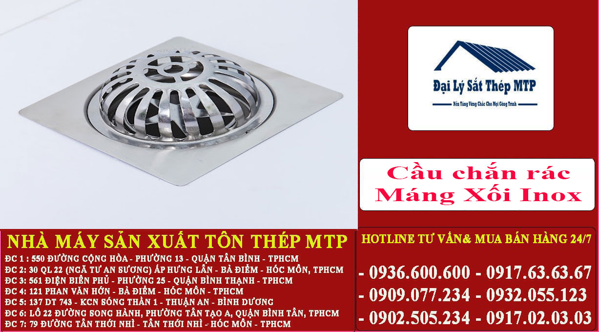 Cầu chắn rác Máng Xối Inox