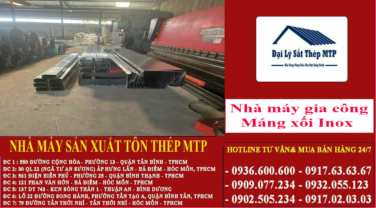 Nhà máy gia công Máng xối Inox