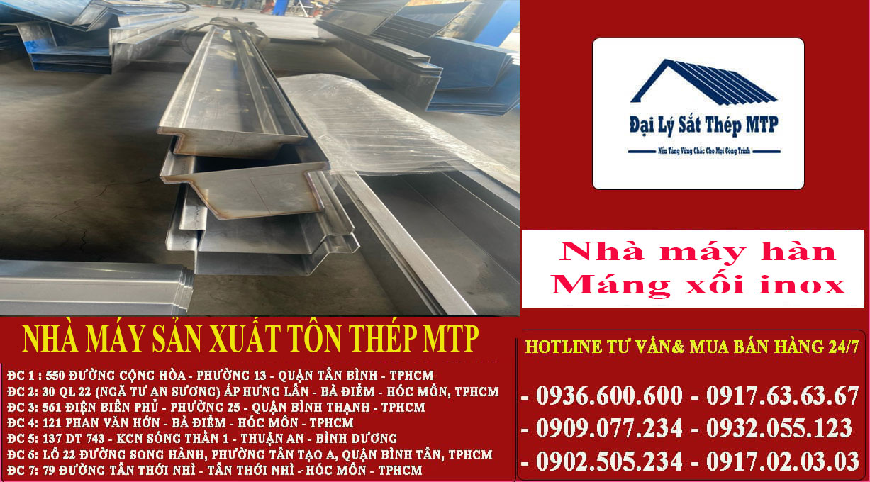 Nhà máy hàn máng xối inox