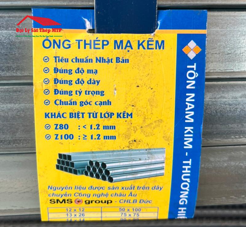 Nhãn mác thép hộp nhà máy Nam Kim