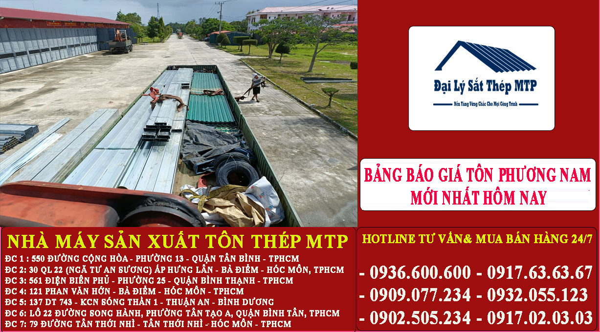 Bảng báo giá tôn Phương Nam tại Ninh Thuận