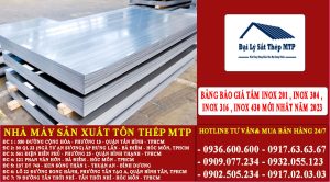 Bảng báo giá tấm inox 201 , inox 304 , inox 316 , inox 430