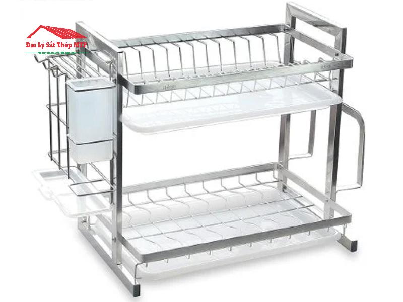 Hộp inox 40x80 làm kệ chén