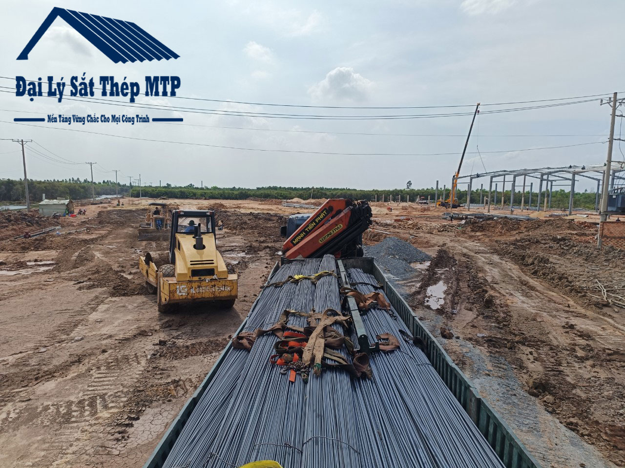 Bàn giao 150 tấn Thép Xây Dựng Hoà Phát cho dự án Công ty HANTEX , KCN Thành Thành Công, Trảng Bàng, Tây Ninh