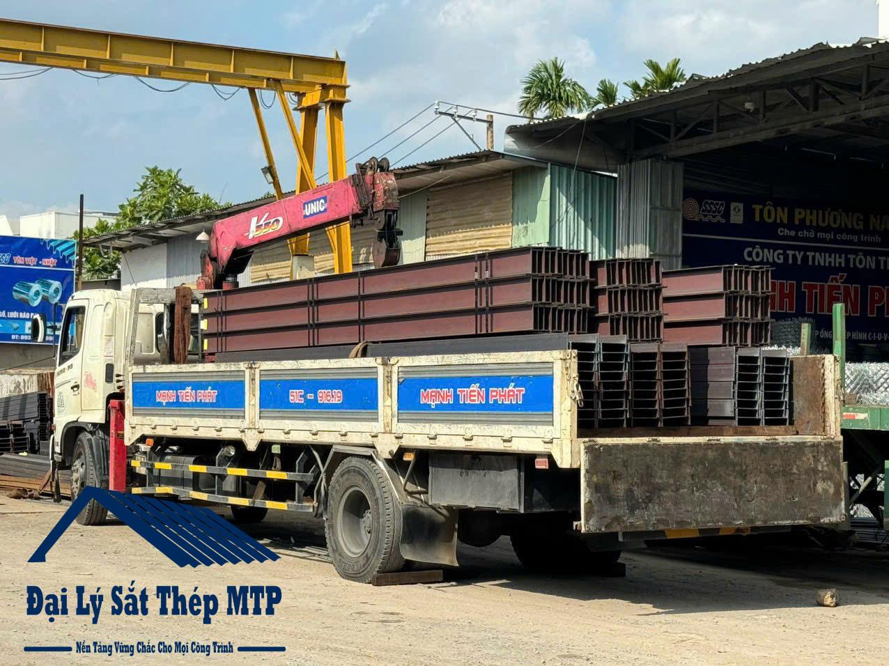 Đại lý Sắt Thép MTP giao 150 Tấn Thép Hình I mạ kẽm cho dự án tại Long An