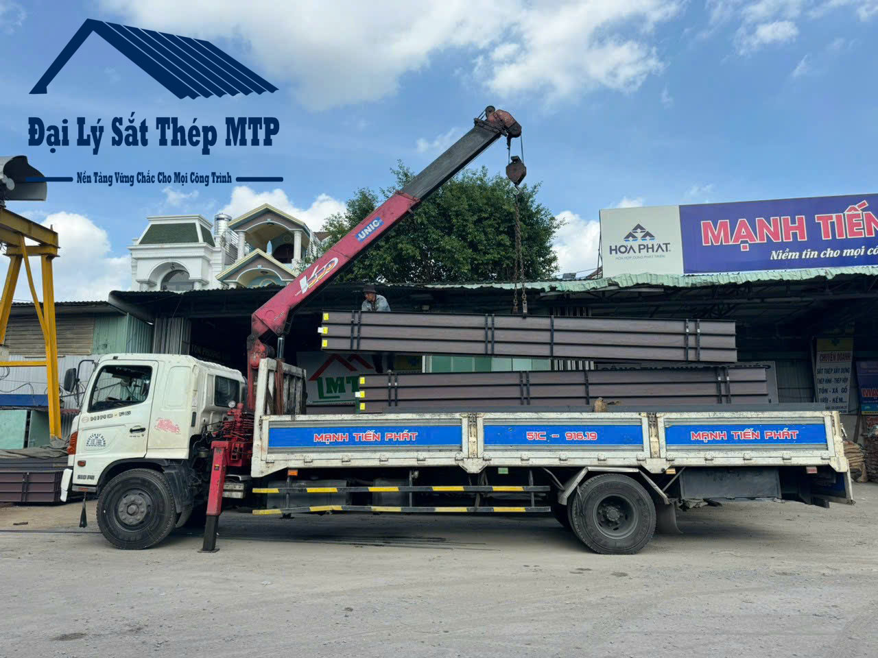 Đại lý Sắt Thép MTP giao 150 Tấn Thép Hình I mạ kẽm cho dự án tại Long An