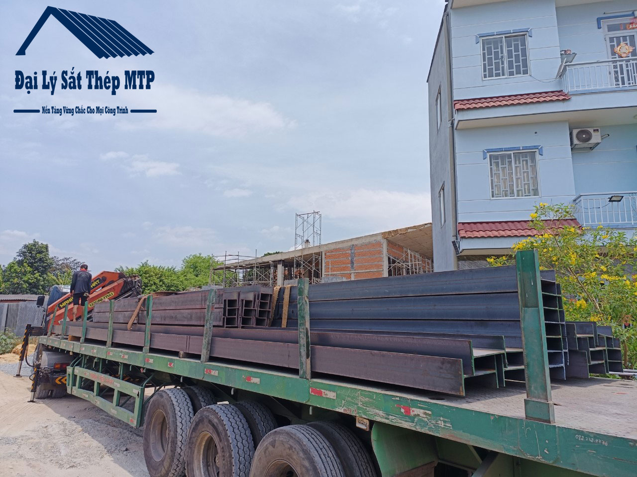 Đại lý Sắt Thép MTP giao 40 tấn Thép Hình I Posco cho Dự án KCN Chơn Thành - Bình Phước