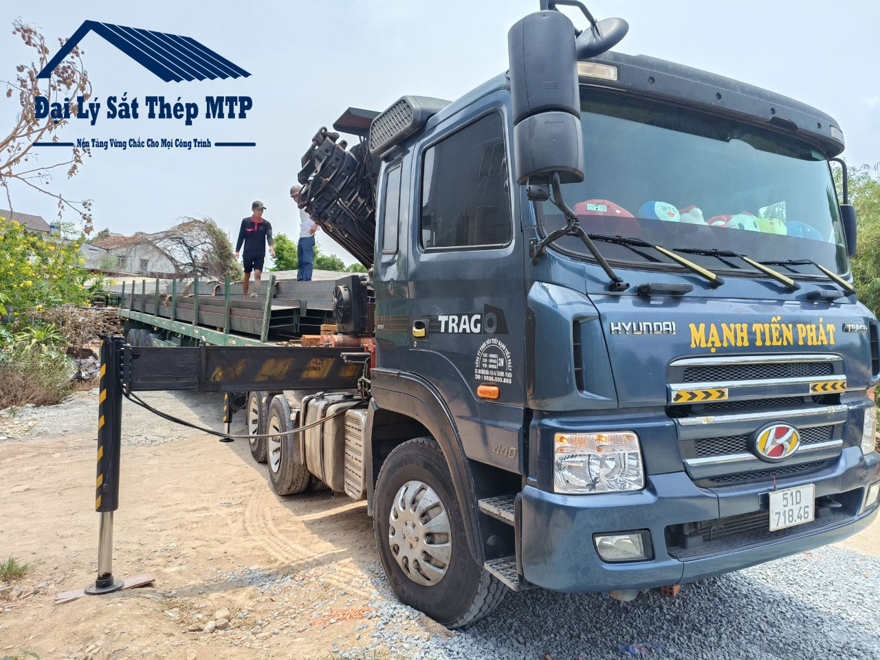 Đại lý Sắt Thép MTP giao 40 tấn Thép Hình I Posco cho Dự án KCN Chơn Thành - Bình Phước