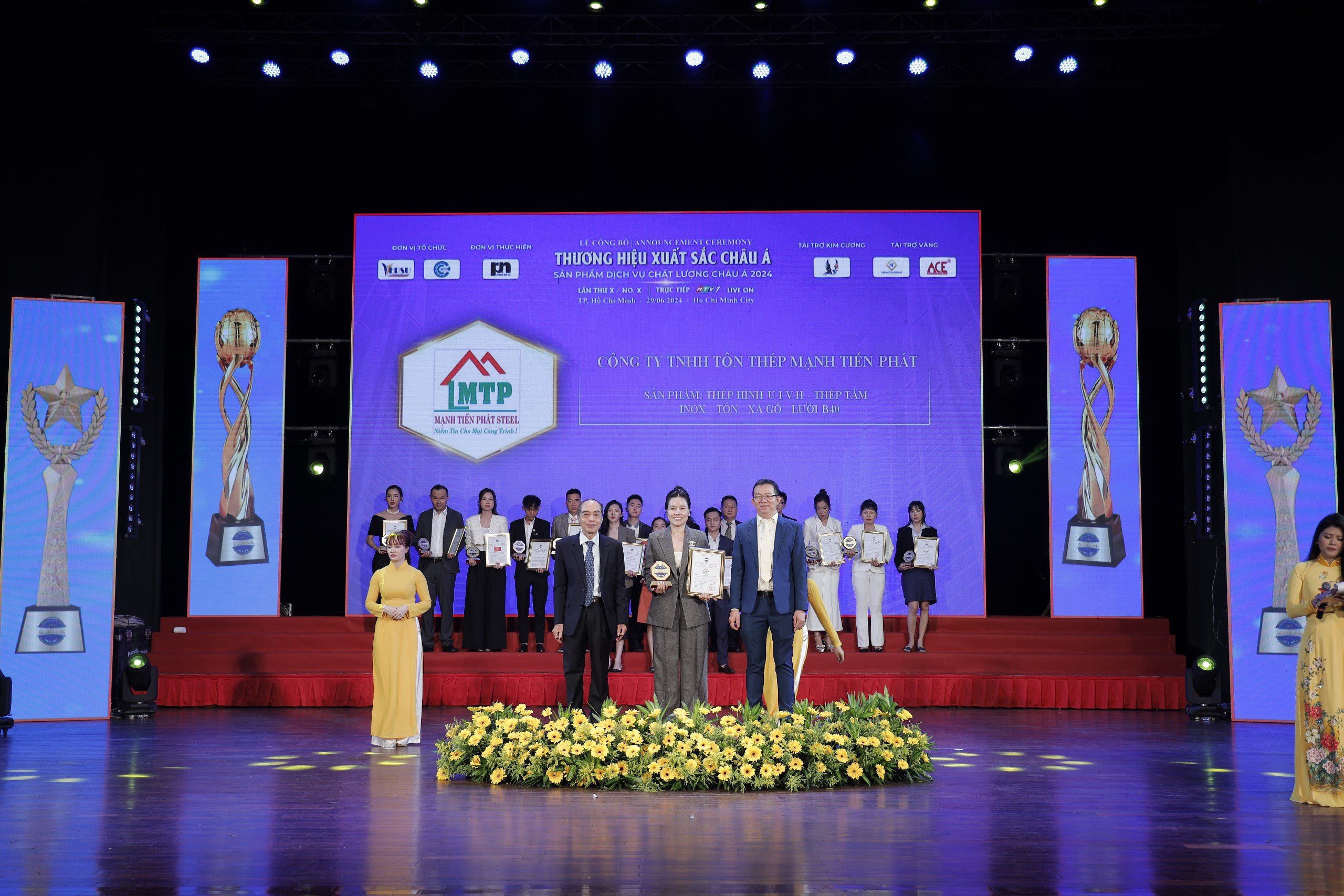 Đại Lý Sắt Thép Mạnh Tiến Phát vươn lên với Huy Chương Vàng "Top 10 Thương Hiệu Xuất Sắc Châu Á 2024" - Ảnh 1