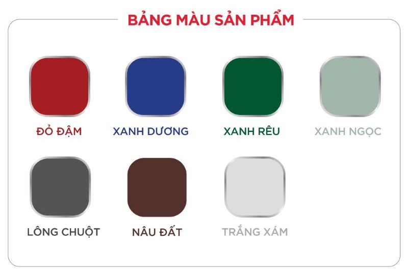 Bảng màu Tôn Zacs® bền màu INOK® 439