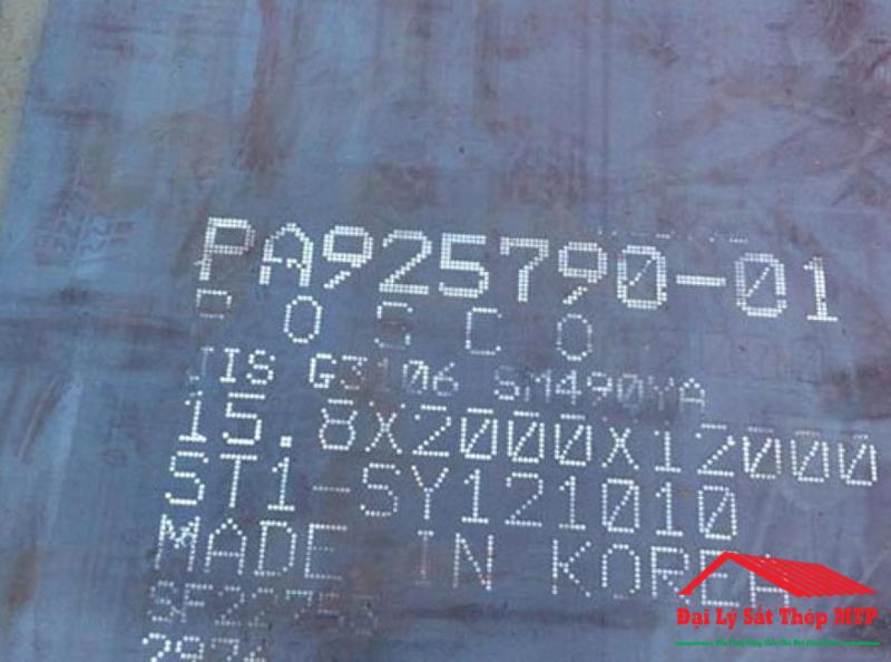 Thép tấm Posco Vina SM490, SS490, A572….