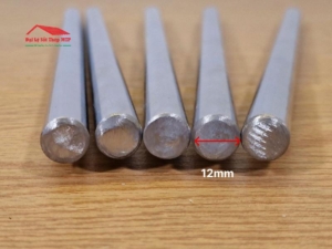 Láp inox phi 12 là thanh inox tròn, đặc, đường kính mặt cắt 12mm