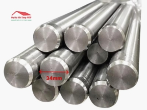 Láp inox phi 34 là thanh thép không gỉ dạng tròn đặc, đường kính 34mm
