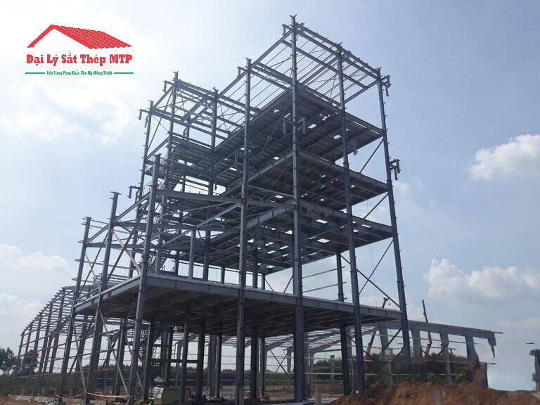 Kết cấu nhà tiền chế tầng sử dụng thép I250 làm dầm sàn