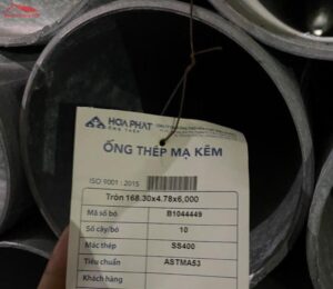 Báo giá ống thép phi 168