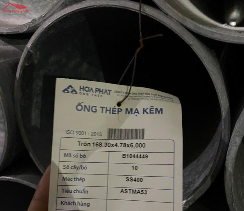Báo giá ống thép phi 168
